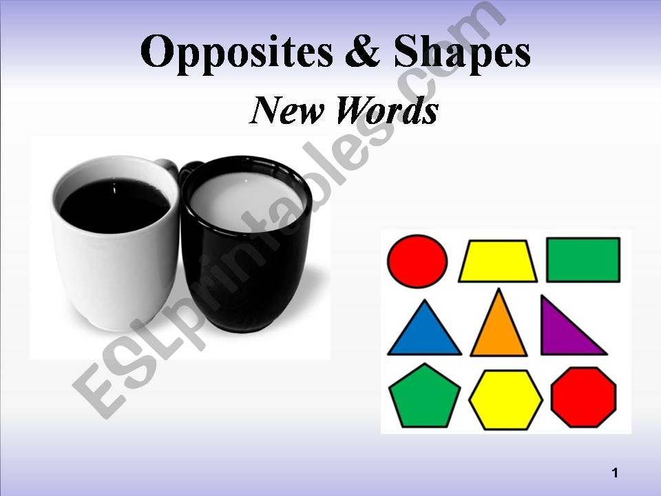 Opposites & Shapes powerpoint