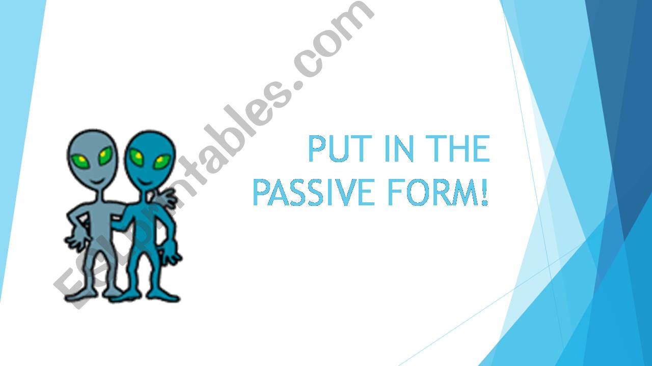 Passive- different tenses powerpoint