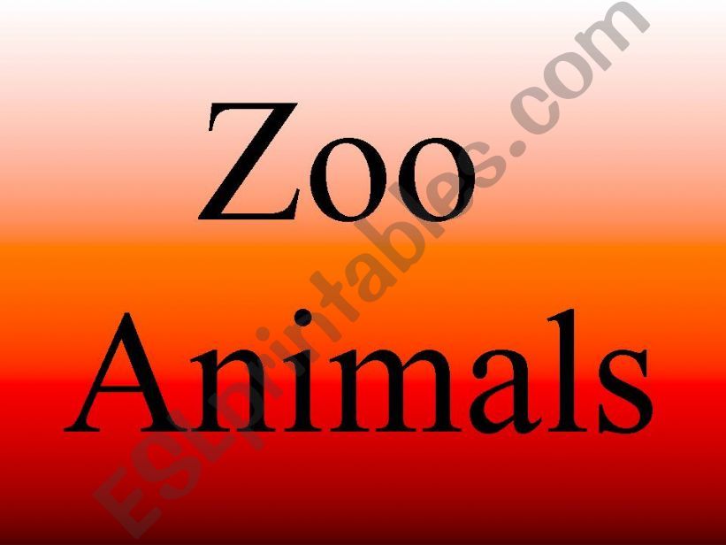 Zoo Animals powerpoint