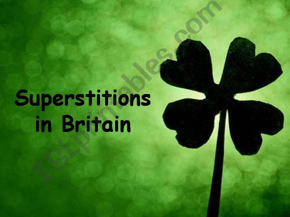 Superstitions in the UK powerpoint