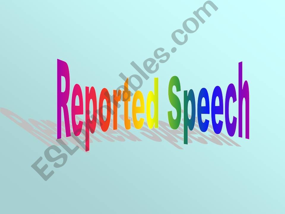 reported speech powerpoint