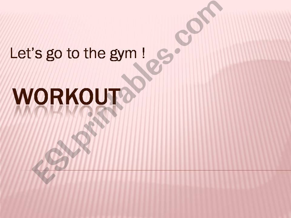 workout in the gym powerpoint