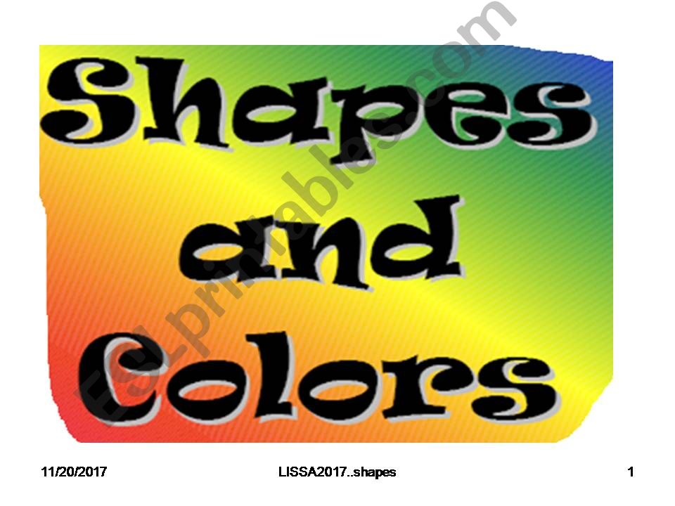 Shapes and colors review powerpoint