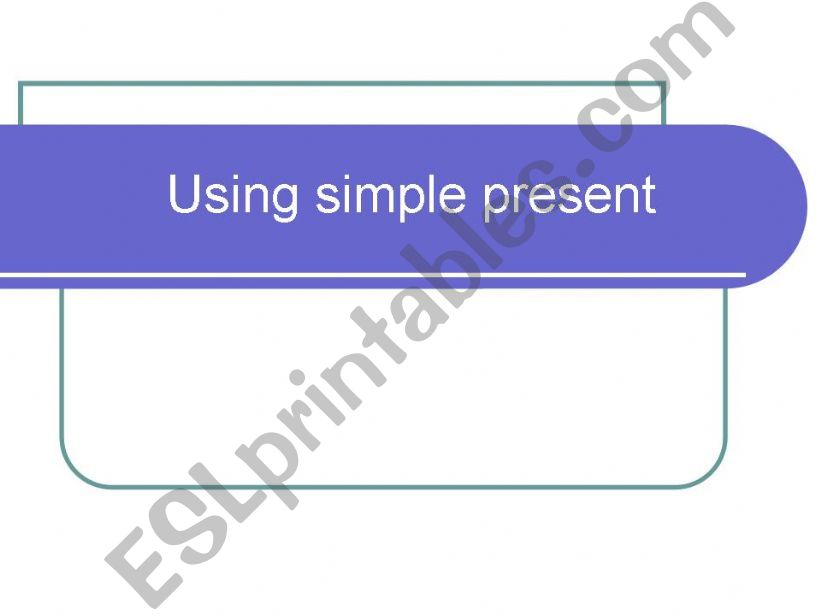 Present Simple powerpoint