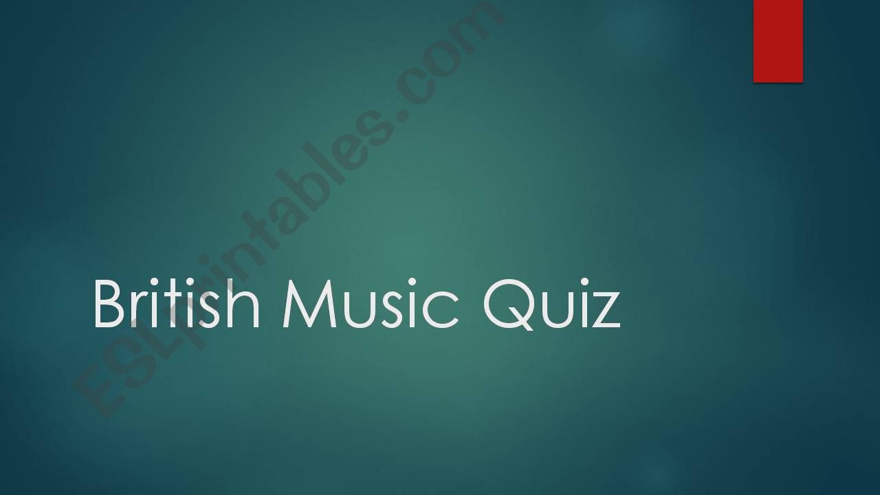 British Music Quiz powerpoint