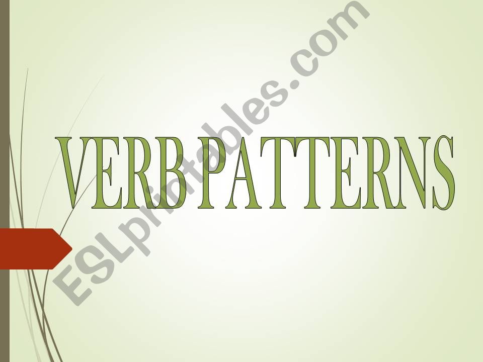 Verb Patterns powerpoint