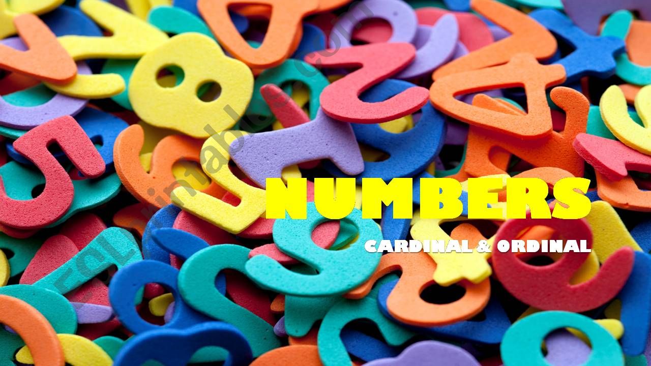 Cardinal and ordinal numbers powerpoint