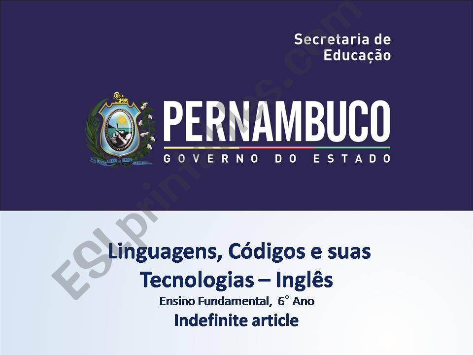 Indefinite article powerpoint