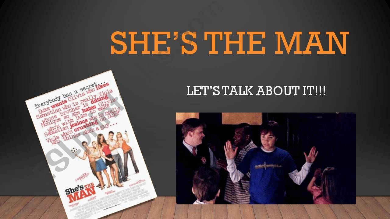 Shes The Man - Quiz powerpoint