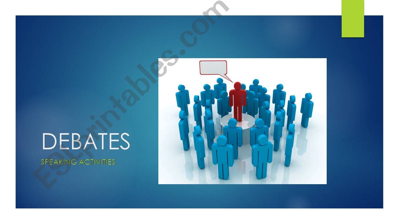 DEBATE SPEAKING ACTIVITY powerpoint