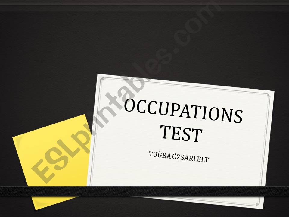occupation powerpoint