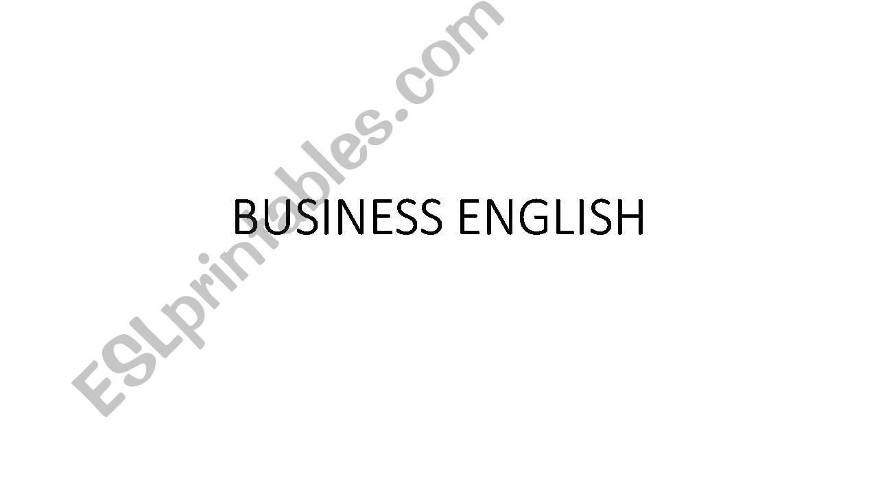 BUSINESS ENGLISH powerpoint