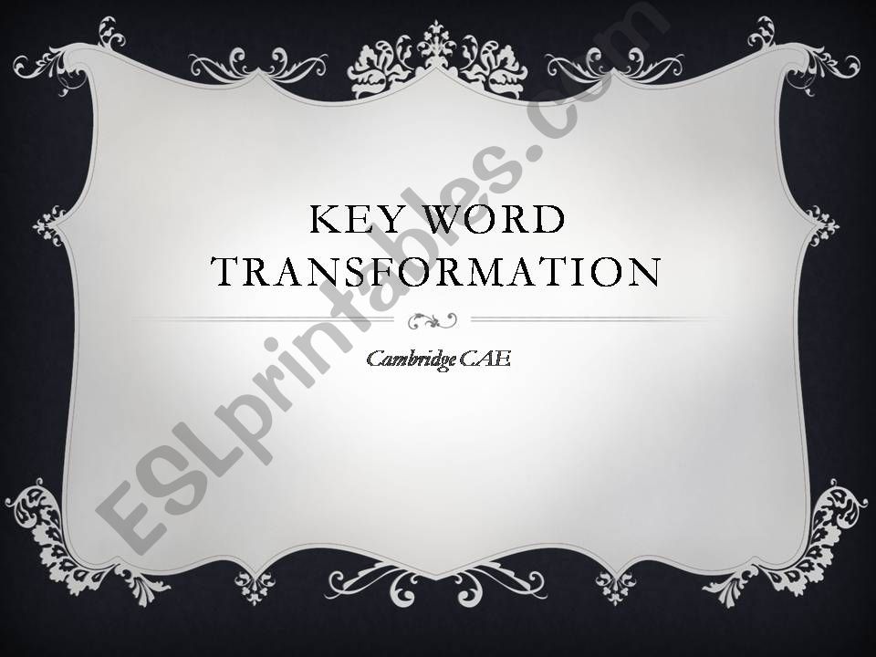 Key Word Transformation for CAE