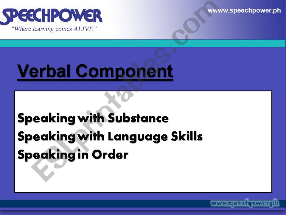 Verbal and vocal powerpoint