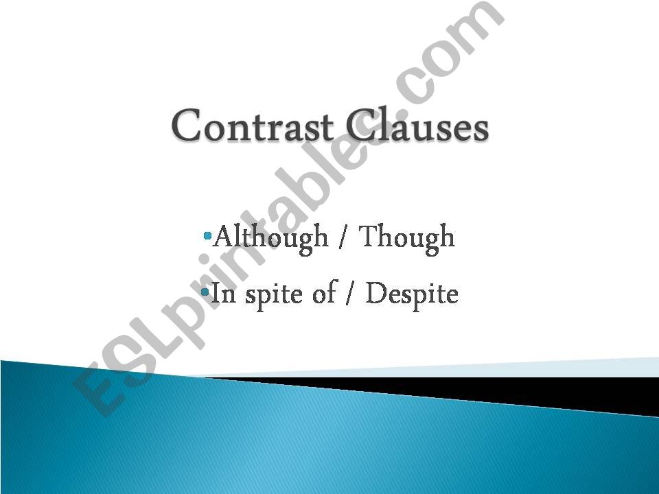 Contrast clauses powerpoint