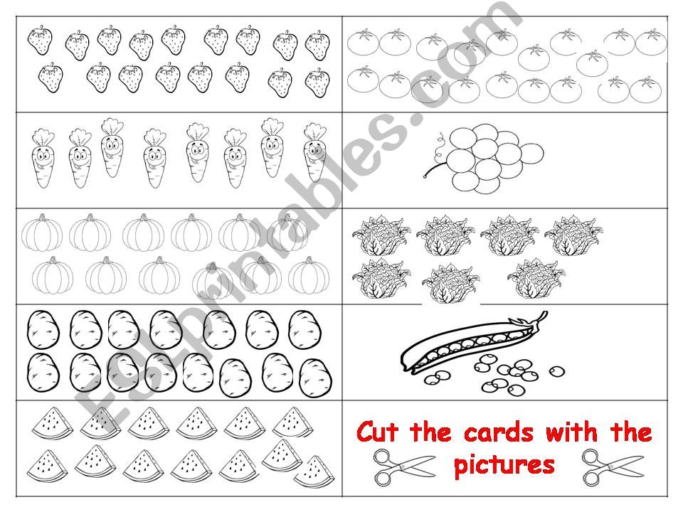 Numbers 1-20 and the school garden vocabulary