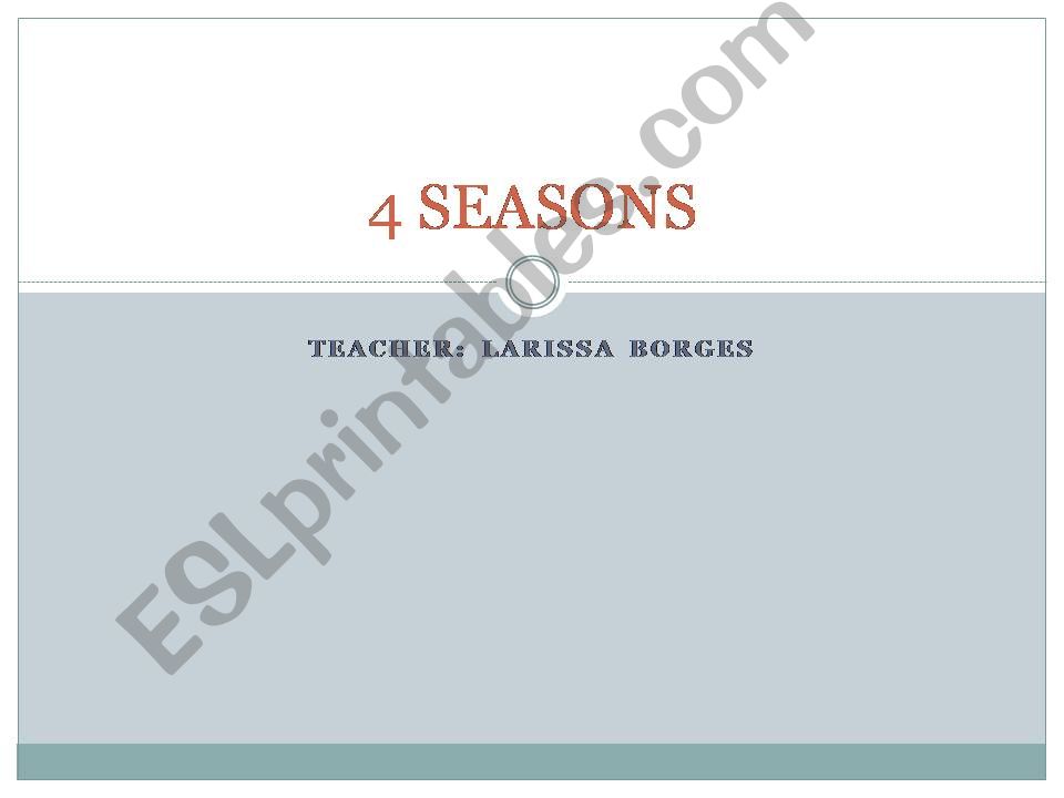 The 4 Seasons powerpoint