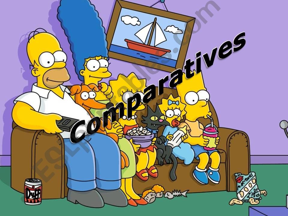 Comparatives - The Simpsons powerpoint