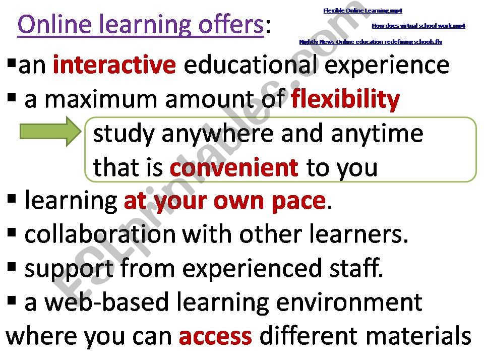 online learning powerpoint