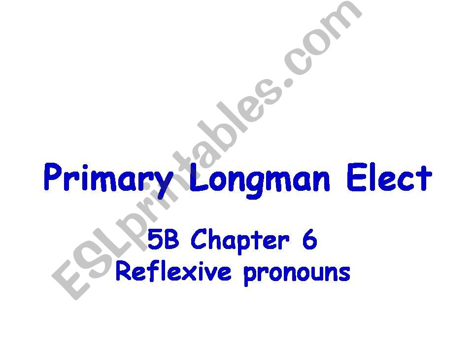 Reflexive Pronouns powerpoint