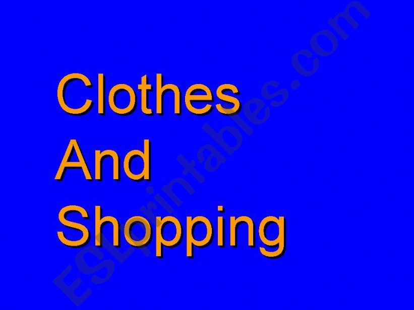 clothes part 1 powerpoint