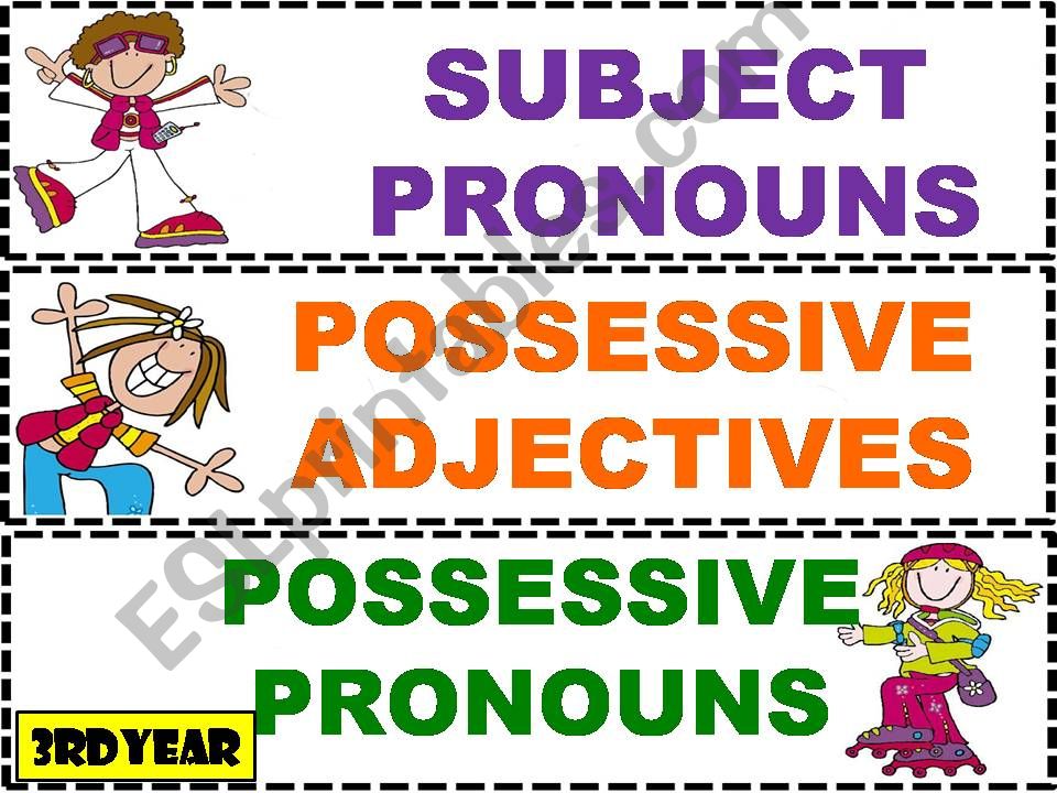 POSSESSIVE ADJECTIVES AND POSSESSIVE PRONOUNS