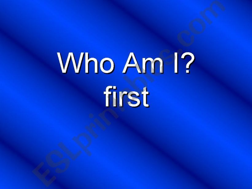 Who Am I? powerpoint
