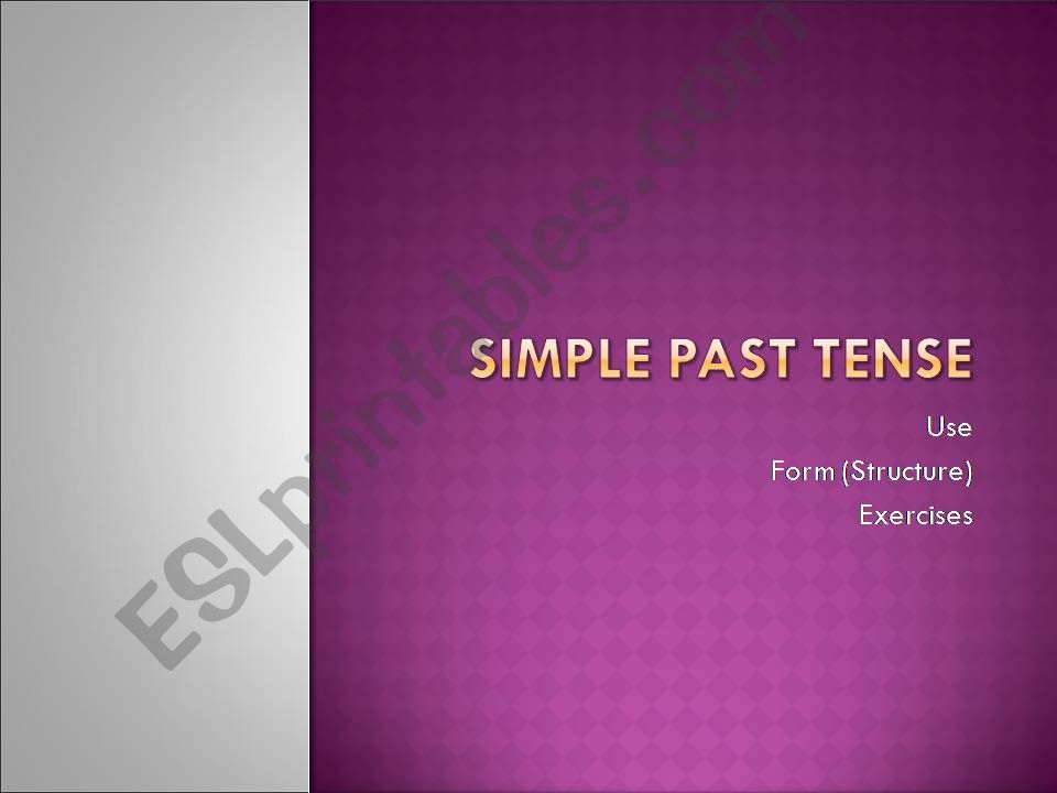 Simple Past Tense powerpoint