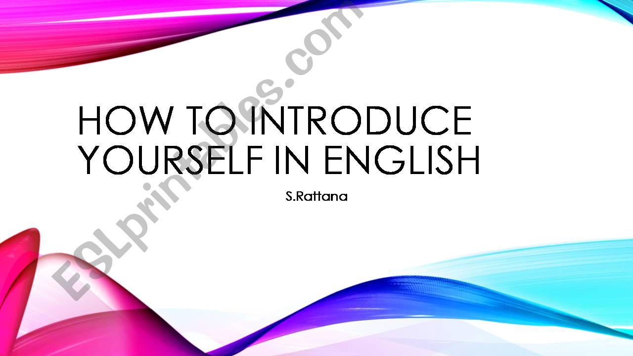 How to introduce yourself powerpoint