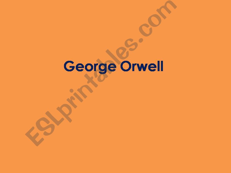 George Orwell powerpoint