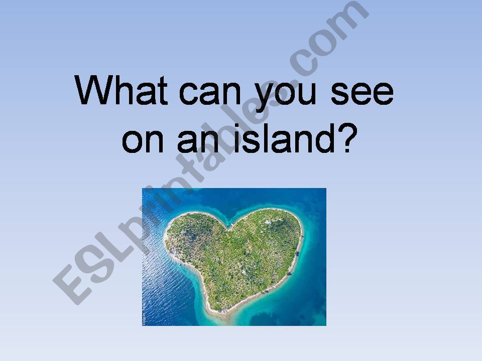 What can you see on an island?