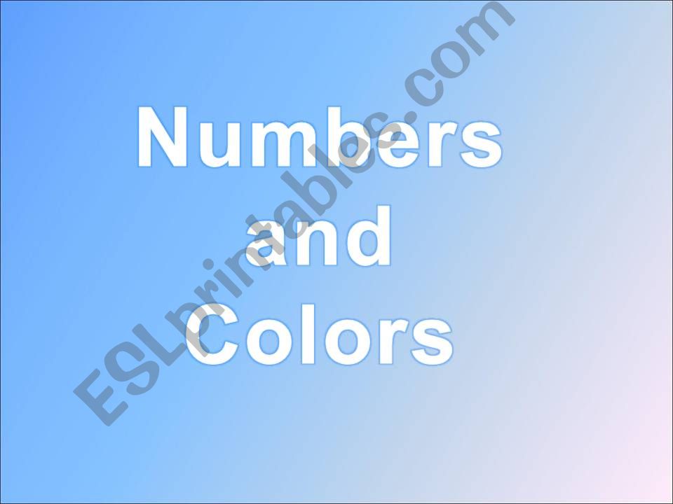 colors and numbers. powerpoint