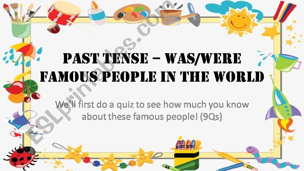 Past tense - was were powerpoint