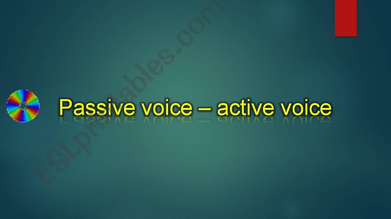 ACTIVE AND PASSIVE VOICE powerpoint