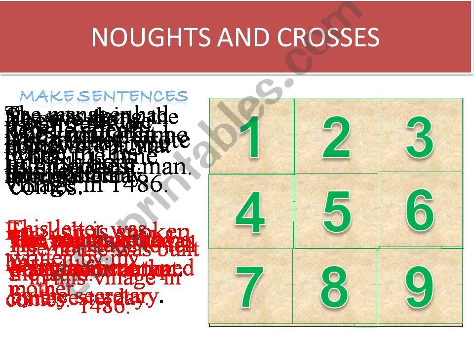 game passive voice( nought and cross)