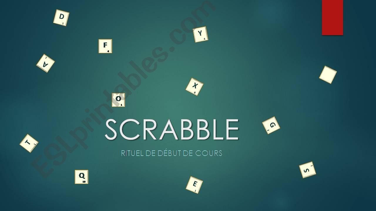 LETS SCRABBLE - BEGINNING OF THE LESSON