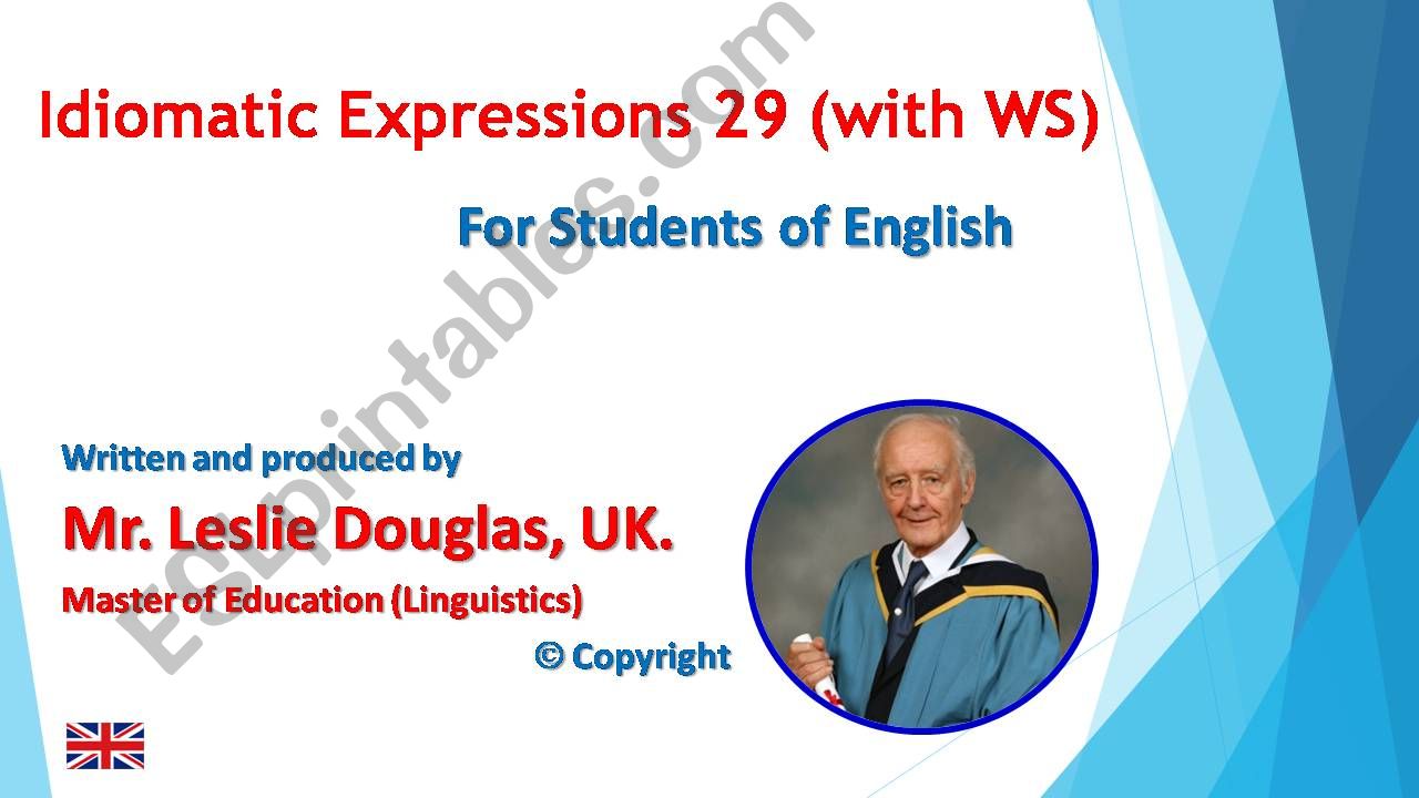 PPT 0029 IDIOMATIC EXPRESSIONS with WS