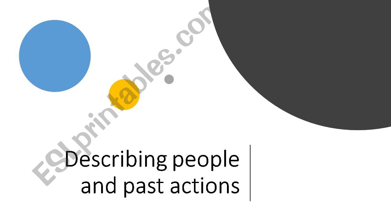 describing people powerpoint