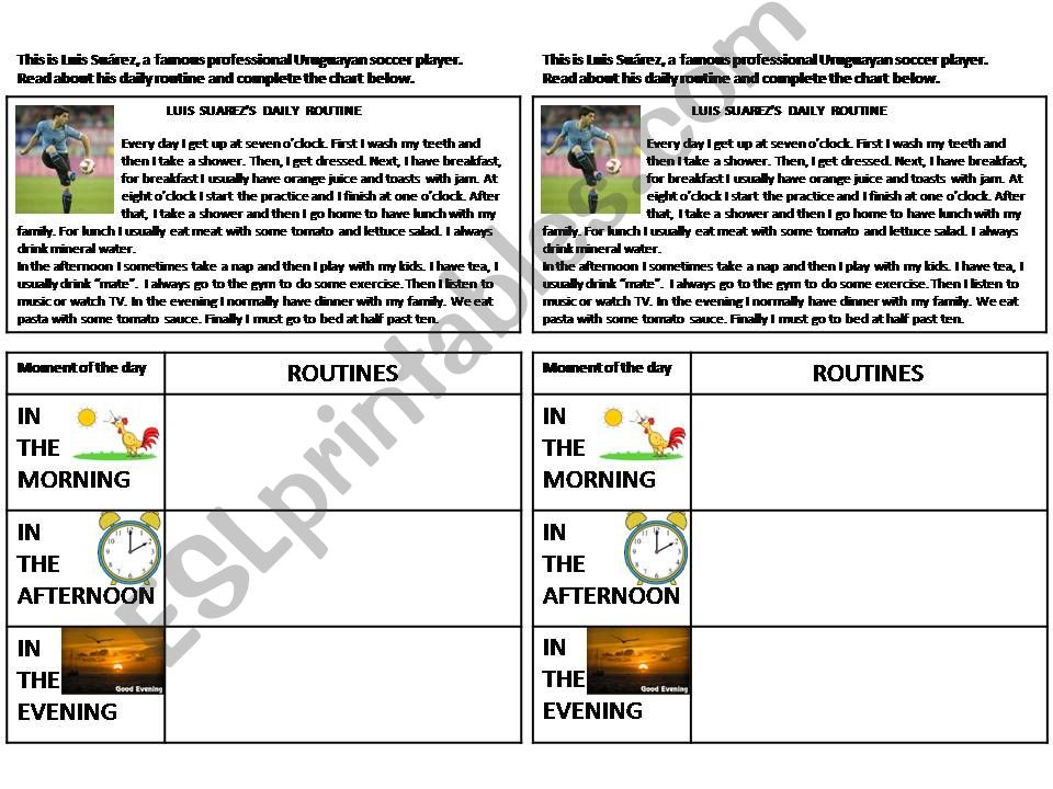Daily routines powerpoint