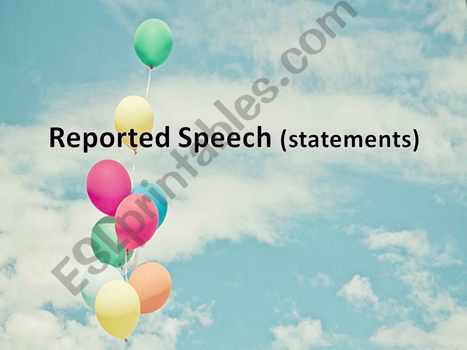 Reported speech powerpoint