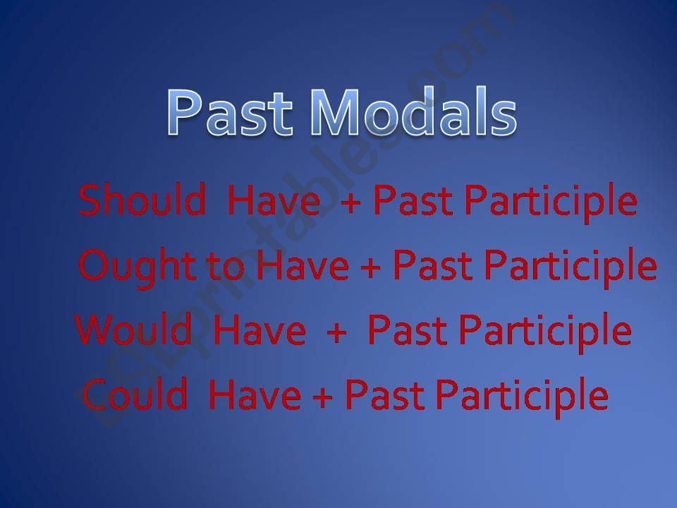 Past Modals powerpoint