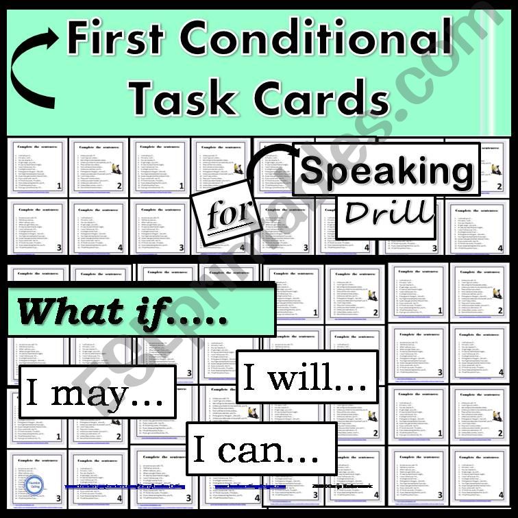 First Conditional- Task Cards - Speaking Drill