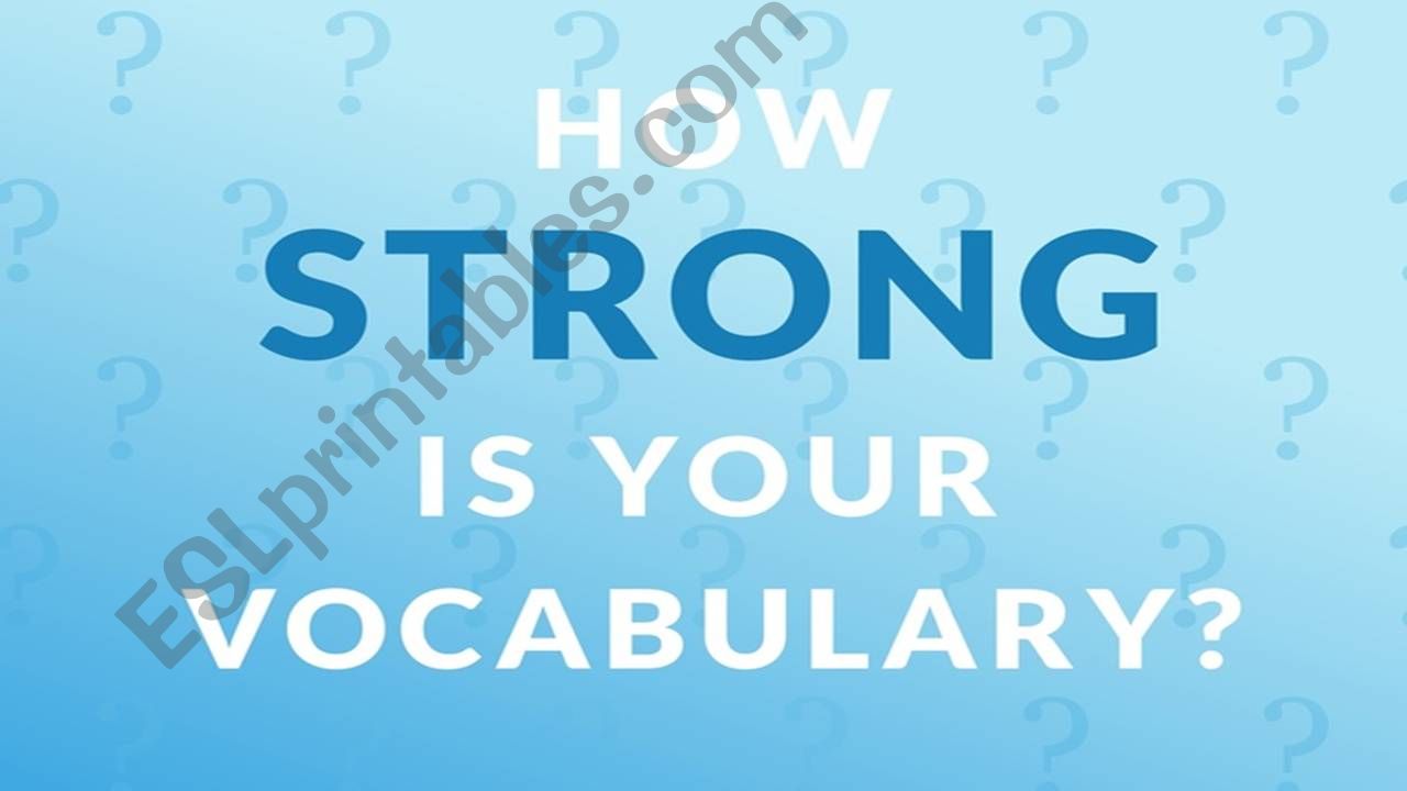 Vocabulary Game powerpoint