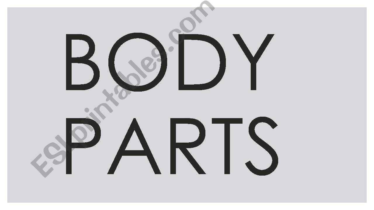 Body parts  powerpoint