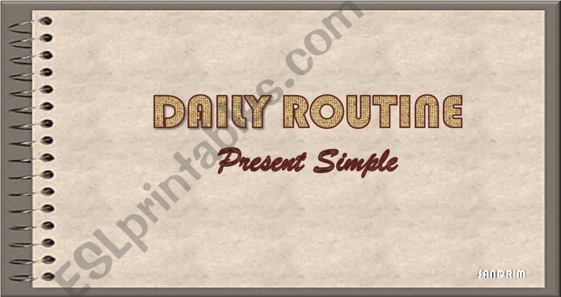 Daily routine powerpoint