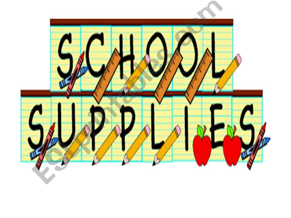 school objects powerpoint