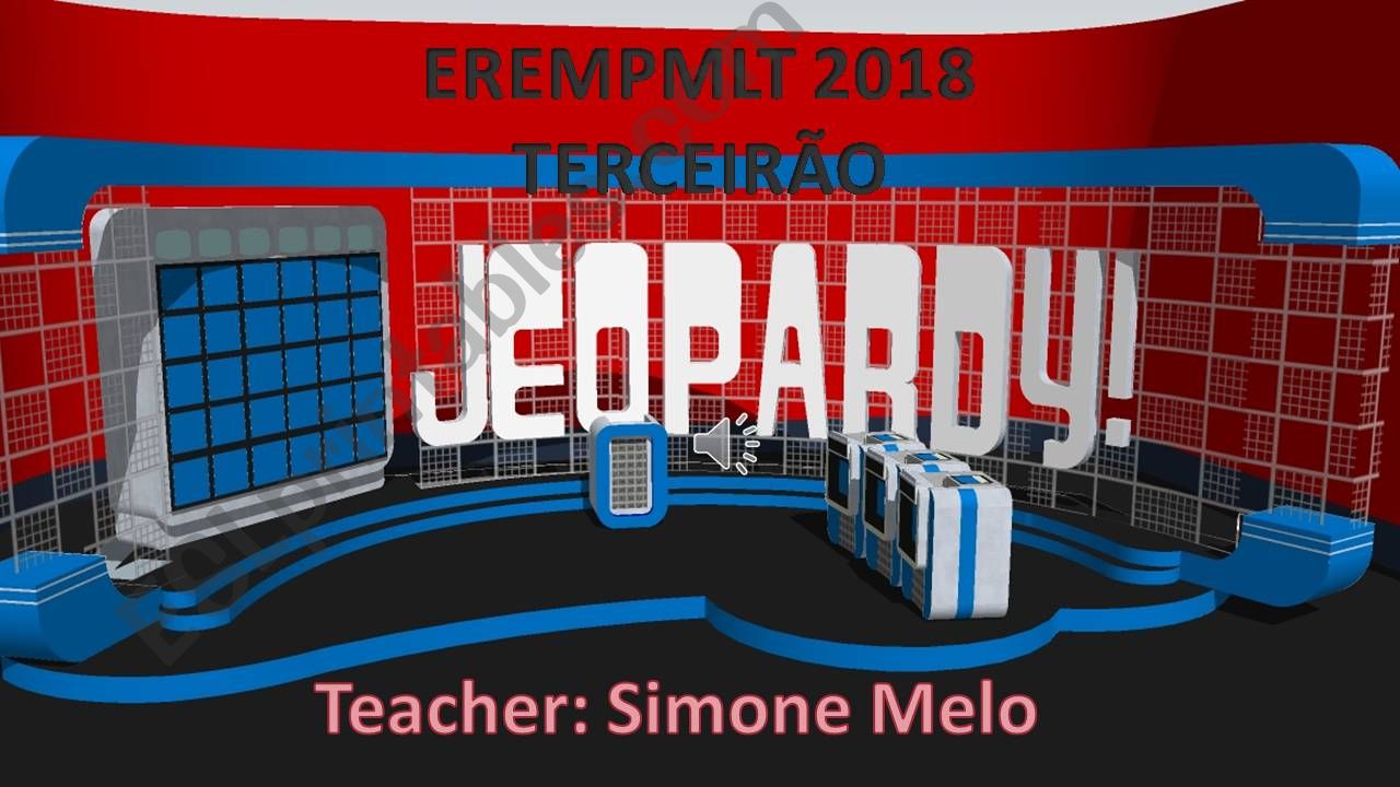 Jeopardy game - Grammar, Patterns, word order, vocabulary review