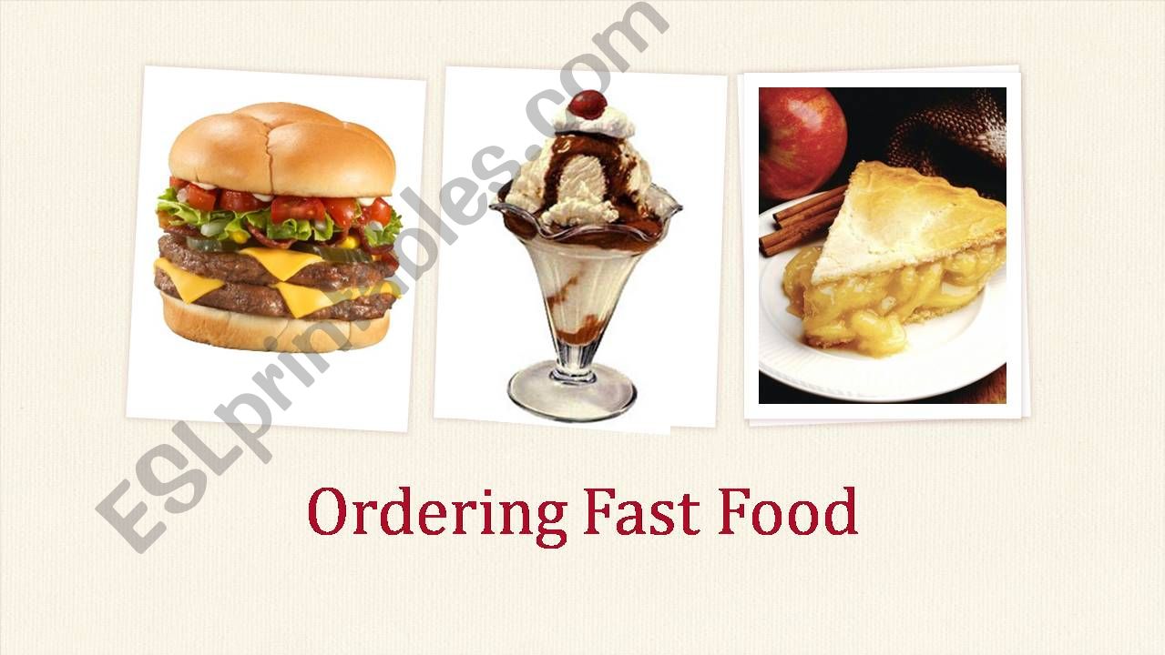 Ordering Fast Food Dialogues powerpoint