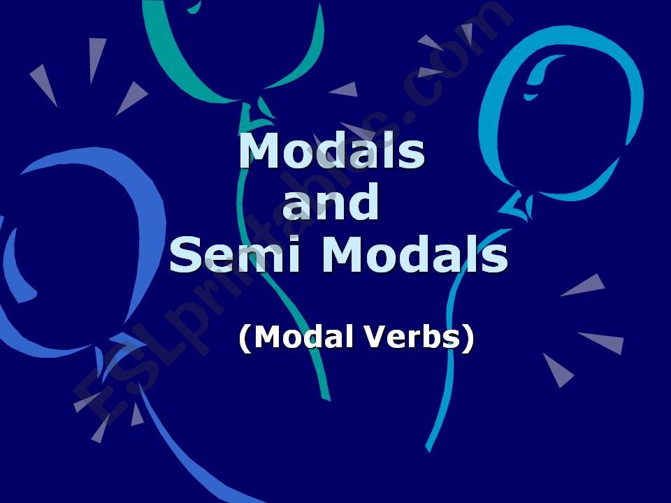 Modals powerpoint