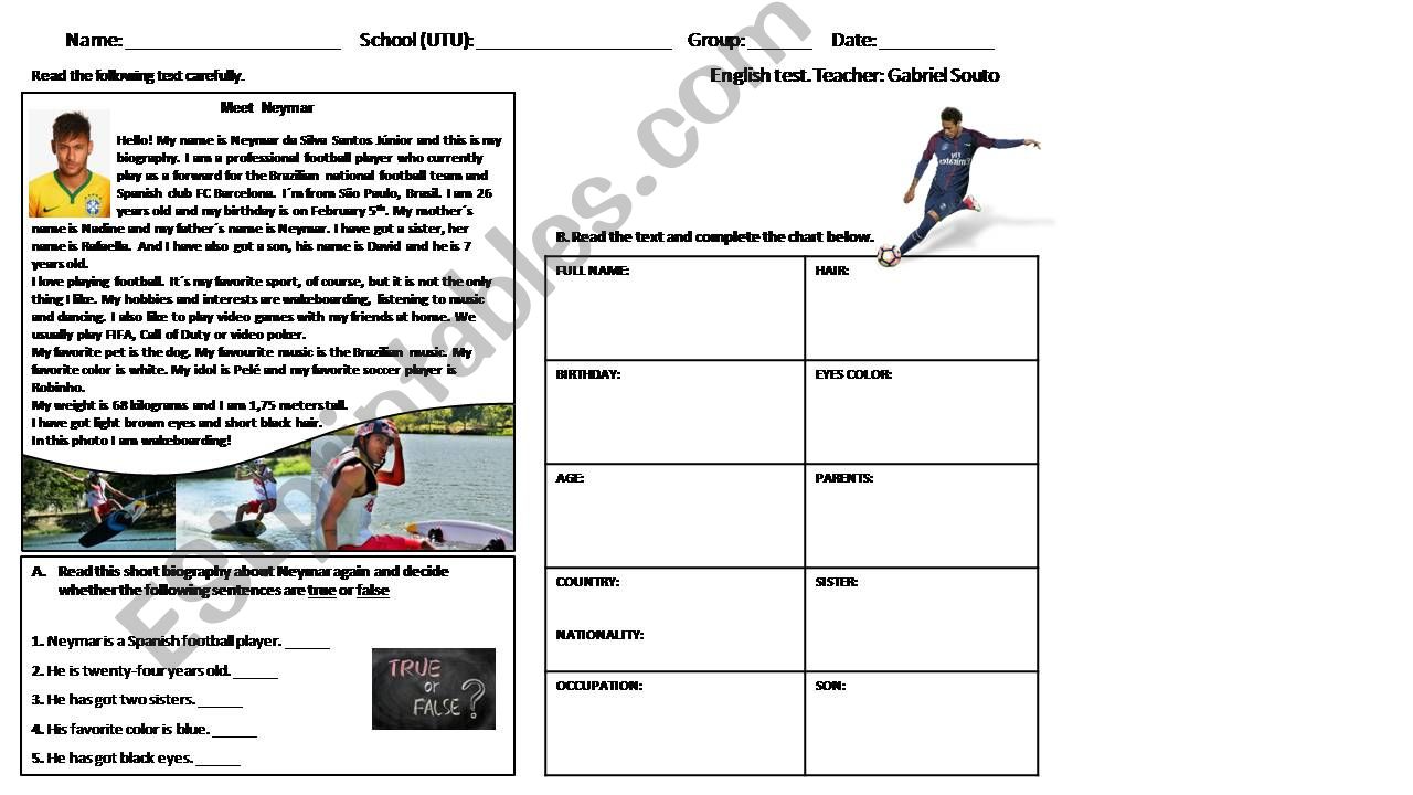 English test powerpoint